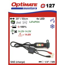 O127 příslušenství k Accumate a Optimate - Očka s kontrolkou stavu akumulátoru typu Lithium