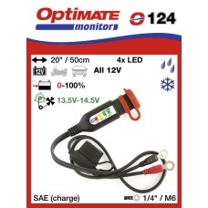 O124 příslušenství k Accumate a Optimate - Očka s kontrolkou stavu akumulátoru typu AMG/GEL/SUPER M