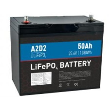 A2D2 baterie LiFePO4 25,6V 50Ah M8