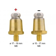 Redukce terminálů M8 na terminály autobaterie se závitem a šroubem M8 (pár)